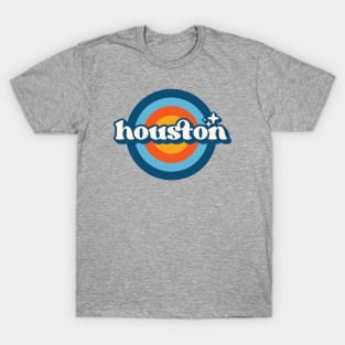 Vintage Houston Sunset Seal // Retro City Emblem for Houston, Texas T-Shirt